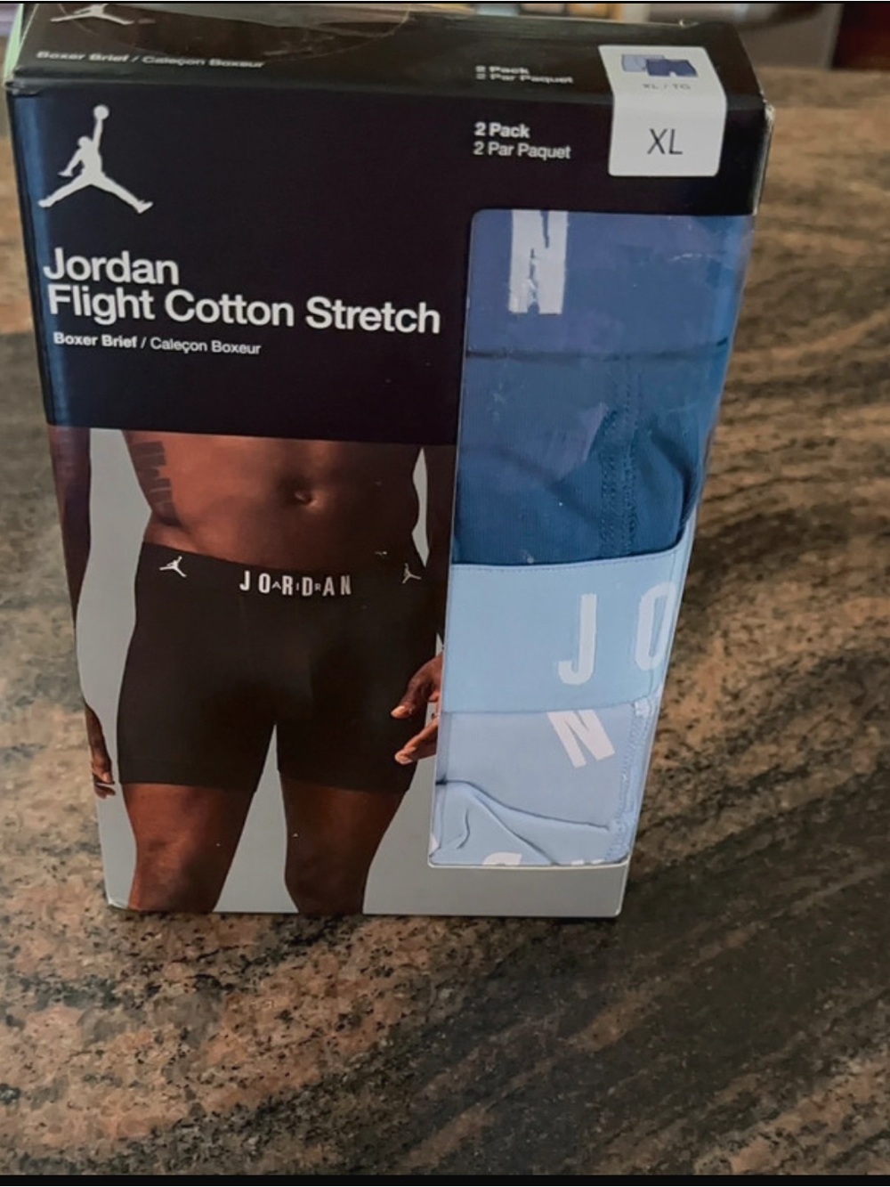 Jordan Flight Cotton Stretch Boxer Briefs - Blue & Light Blue (2-Pack)